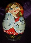 Set of 7 hand painted wood Russian nesting dolls 6.25"