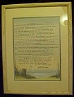 Framed and matted Desiderada  with ocean theme