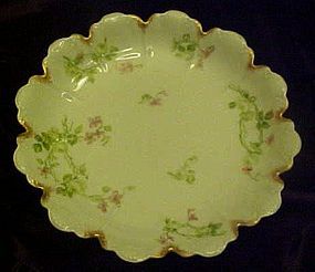 Schleiger Haviland Limoges petal bowl with florals