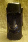 Vintage black Moai drink glass by OMC