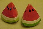 Ceramic watermelon chunks salt and pepper shakers