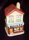 Two story ceramic Bakery salt and pepper shakers