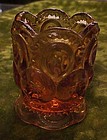 LG Wright amber Moon and Stars toothpick holder