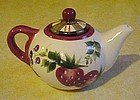 Oneida strawberry plaid mini creamer teapot