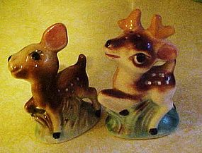 Vintage deer salt and pepper shakers JAPAN