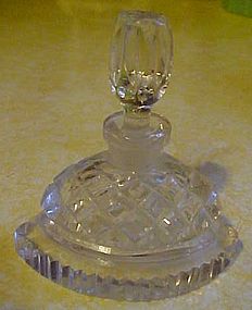 Hand cut lead crystal perfume bottle with stopper