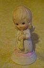 Lefton bisque Angel with flute horn figurine 03426