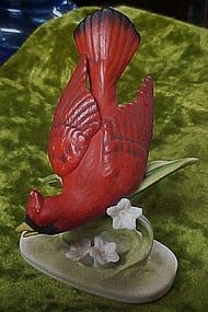 Lefton Cardinal figurine head down KW464N