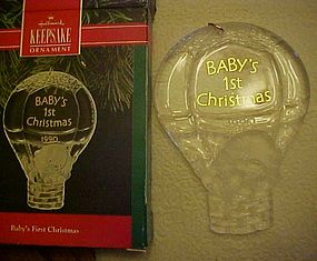 Hallmark Keepsake ornament Babys first Christmas 1990