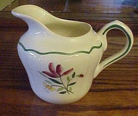 Old Longchamp France Tulip creamer green band