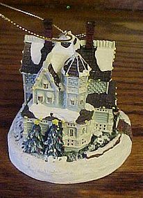 Thomas Kinkade Victorian Christmas ll lighted ornament