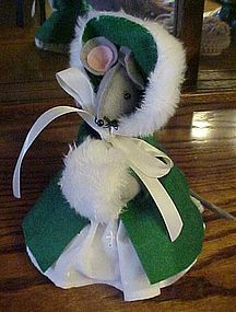 Holiday felt and fabric mouse Cute for holiday decor