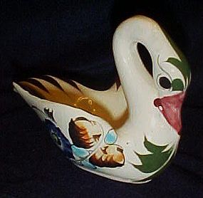 Hand paintd bird  figural dish from Mexico