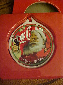Coca Cola Collectors series ornament Santa Claus