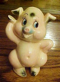Vintage Kreiss pink pig figurine 1959