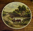 LC van Hunnick river scene decorative plate