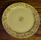 Taylor SmithTaylor bread plate floral center tan scroll