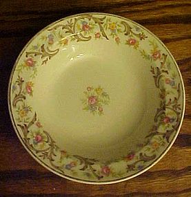 Taylor Smith Taylor sauce bowl floral center tan scroll