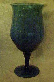 Denby crystal Olympia blue water goblet 6 5/8"