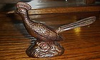 Vintage metal roadrunner figurine copper finish