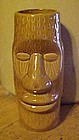 Vintage Moai tiki totem drink glass