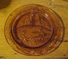 Tiara amber divided Nursery rhyme plate