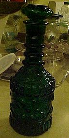 Jim Beam emerald green pressed glass decanter