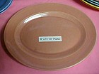 HLC Harlequin coral oval platter 9" x 11 1/2"