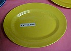 HLC Harlequin yellow oval platter 9"x 11 1/2"