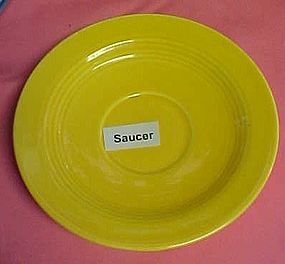 HLC Harlequin yellow saucer 5 7/8"