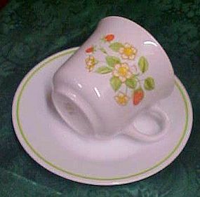 Corning Correlle Strawberry Delight cup and saucer