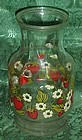 Anchor Hocking  blooming strawberry glass carafe