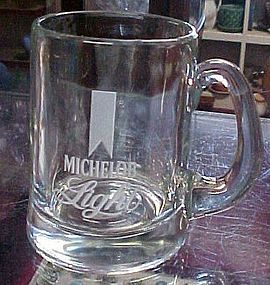 Anhauser Busch etched glass Michelob Light beer stein
