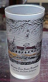 Vintage California Mission San Juan Bautista glass