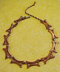 Renoir modernist copper necklace