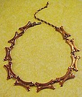 Renoir modernist copper necklace