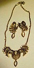 Classy Victorian style drop necklace and earrings