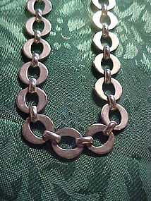 Modern stainless circle link necklace chain