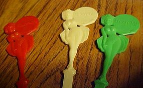 Harrahs burlesque girl swizzle stick red green or white