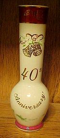 Lefton 40th wedding Anniversary bud vase