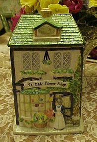 Ye Olde Flower Shop ceramic cookie jar