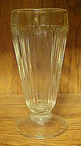 VIntage clear ribbed ice cream soda glasses