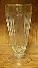 VIntage clear ribbed ice cream soda glasses