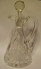 Lovely Early Brilliant Cut glass cruet with flowers