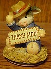 Mary's Moo Moo Rubber stamper THANK MOO Enesco