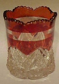 Duncan Miller Button Arches ruby stain toothpick holder