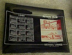 Nevada Club Lodge souvenir casino calendar ashtray