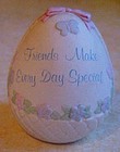 Russ Spring Treasure Porcelain egg "Friends"