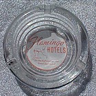 Vintage Flamingo Hotels souvenir advertising ashtray