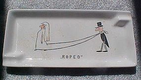 Vintage 50's comic humor marriage ashtray